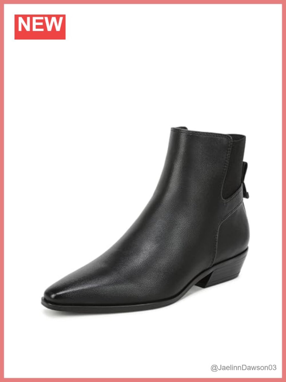 Naturalizer Bea Women's Ankle Bootie Side Zip Faux Leather Block Heel